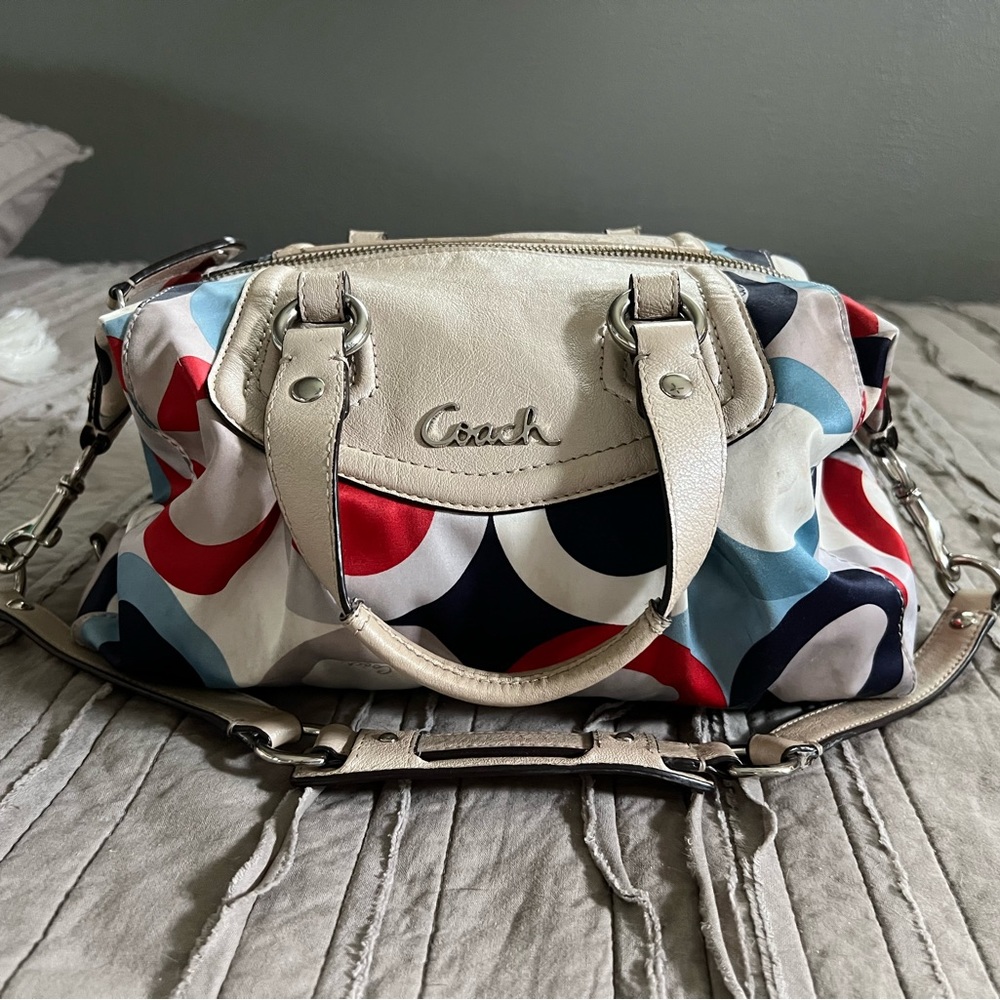 Coach shoulder bag- multi color